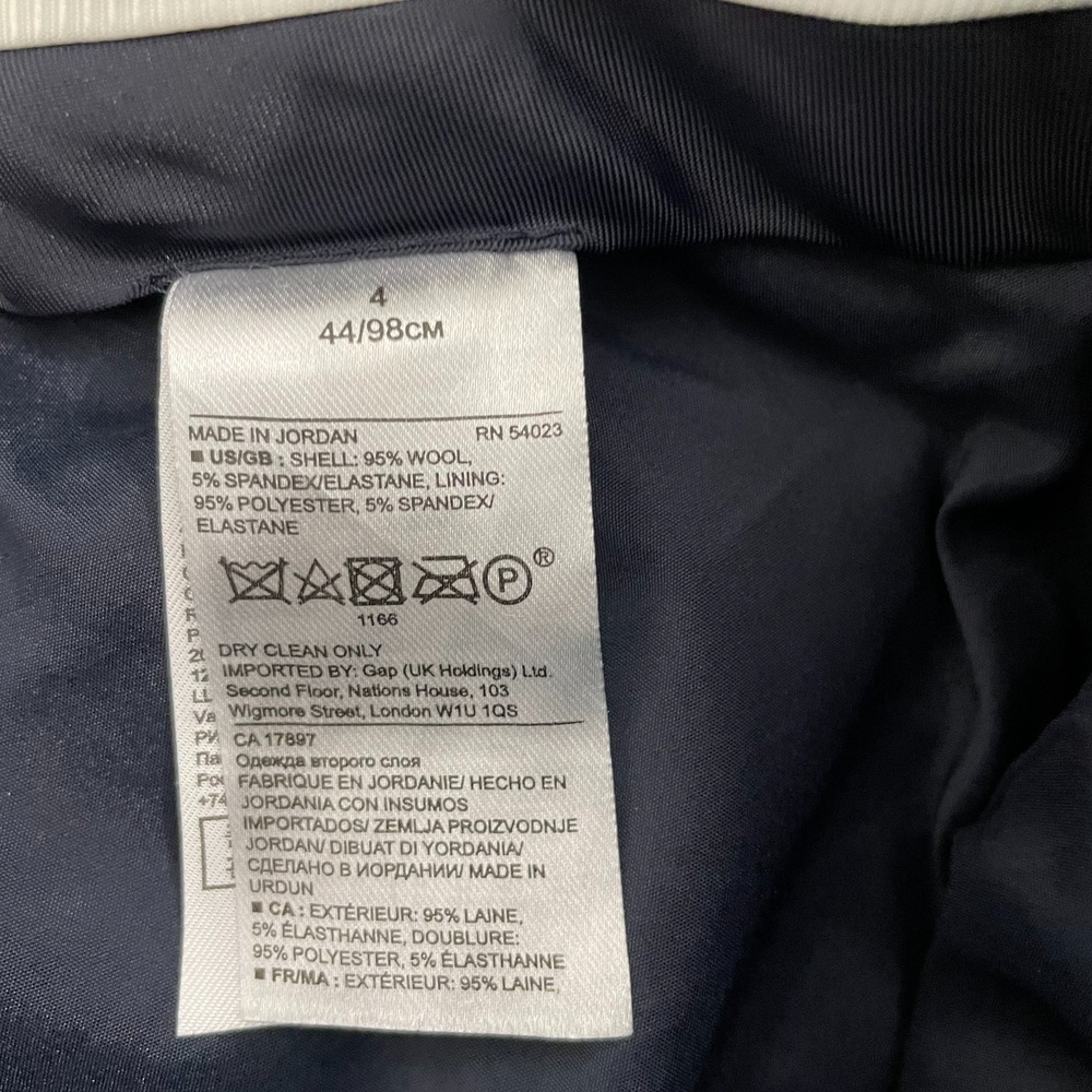 Banana Republic Logan Dress Pants Women 4 Navy Wool Lined Career Office Slacks - Picture 5 of 13